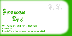 herman uri business card